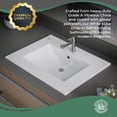 thumbnail image 4 of Luke Drop-in Self-Rimming Rectangular Bathroom Sink in White w/Overflow Luke Square Drop-In Bathroom Sink White | Renovators Supply, 4 of 13