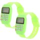 thumbnail image 1 of 2 calculadoras de reloj portátiles, tipo reloj de pulsera, para operaciones geométricas. Regalo de cumpleaños para niños. Color verde., 1 of 7