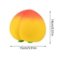 thumbnail image 6 of Jumbo Peach Squish Toys, 6" Yellow Fruit Taba Squish Toys, Stress Balls, Gifts, 6 of 6