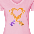 thumbnail image 4 of Inktastic Fire Heart Dragons Women's V-Neck T-Shirt, 4 of 5