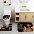 thumbnail image 5 of 4PCS Cute Black Girl Shower Curtain Set, Inspirational Quotes Butterfly Ballet Black Women African American Woman Bathroom Decor Waterproof Fabric Pink Shower Curtain, Non-slip Bath Mat, 5 of 7