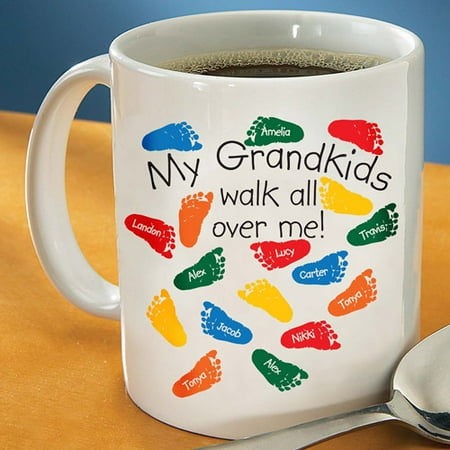 Personalized "Walks All Over Me" Mug, 15 oz