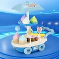 thumbnail image 2 of Ice Cream Cart Toys for Kids, 28 Piece Ice Cream Shop Pretend Play Set with Scooper, Toppings and Other Scoop and Serve Toys for Girls Gifts Sweet Treats Ice Cream and Desserts Tower Playset Car Toy, 2 of 5