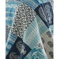 thumbnail image 5 of Levtex Home - Chandra Quilt Set - King Quilt + Two King Pillow Shams - Navy Blue Teal Cream - Quilt (106x92in.) and Pillow Shams (36x20in. ) - Reversible - Cotton Fabric, 5 of 5