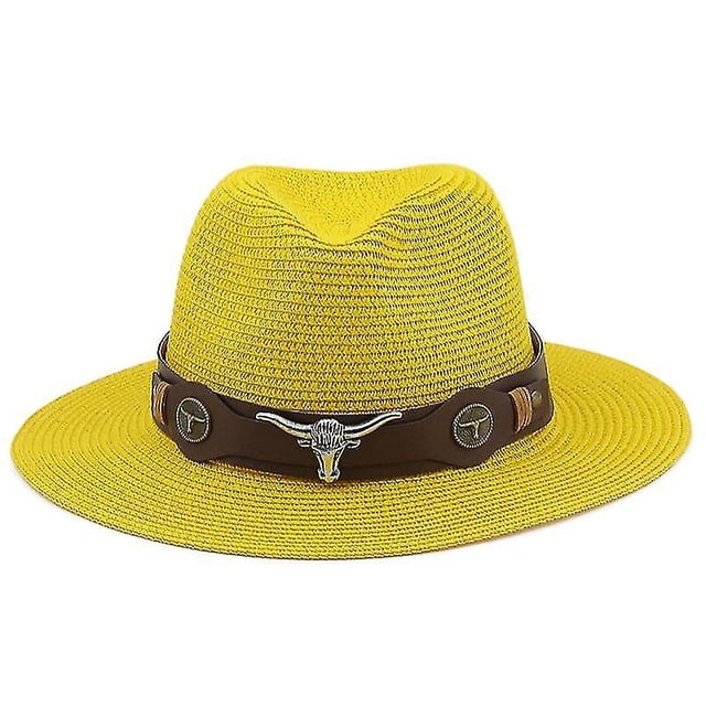 Sombrero de Panamá clásico, sombreros de sol de verano para mujer, hombre, sombrero de paja de playa ZefeiWu 8390613875594