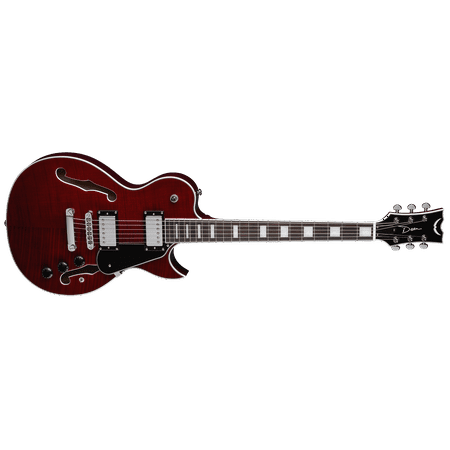 Dean Shire Semi-Hollow Body Electric Guitar w/ Piezo Pickup - Transparent (Best Pickups For Semi Hollow Guitar)