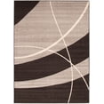 thumbnail image 1 of eCarpetGallery Modern Living Room Area Rug, 5'3" x 7'3", Grey-Dark Brown, Cosi, 1 of 9
