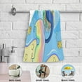 thumbnail image 5 of Cute Mermaid Beach Hand Towels, Coconut Tree Summer Kitchen Towel Ultra Soft and Absorbent,Decorative Fingertip Face Towel for Bathroom Hotel, 2 PCS, 28.3"x 14.4", 5 of 5