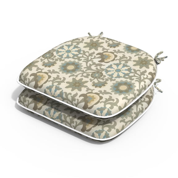 Outdoor Chair Cushions Set of 2, Water Resistant Patio Chair Pads with Ties, Seat Cushions for Home Garden Furniture Decoration, 16"x17"