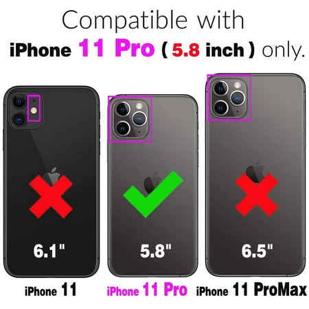 Phone Case For IPhone 11 Pro 2019 5.8 Inch With Tempered Glass Screen Protector Cover And Magnetic Stand Ring Holder Shockproof Heavy Duty Accessories IPhone11pro IPhone11 11s 11p 11pro XI Red