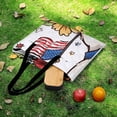 thumbnail image 6 of Patriotic Goose Floral Fourth July Waterproof Picnic Blanket with Foldable Zipper, Suitable for Outdoor Use, Suitable for Travel, Camping, Beaches, Parks, Grasslands, Picnic Blanket Accessories, 6 of 8