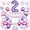 2nd Pink Purple, variant on 10th Birthday Decorations for Girl,Pink Purple 10th Butterfly Birthday Decorations 10th Birthday Balloons Pink Purple Birthday Banner Number 10 Balloons Cake Topper Butterfly Party Supplies for Girls