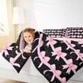 thumbnail image 3 of Erosebridal Cute Pink Bowknot Kids Twin Comforter Sets,Kawaii Princess Bow Bedding Set For Girls,Reversible pink,2-Piece, 3 of 7