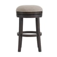 thumbnail image 4 of Alaterre Furniture Clara Dark Brown Wood Swivel Bar Height Stool - Set of 2, 4 of 7