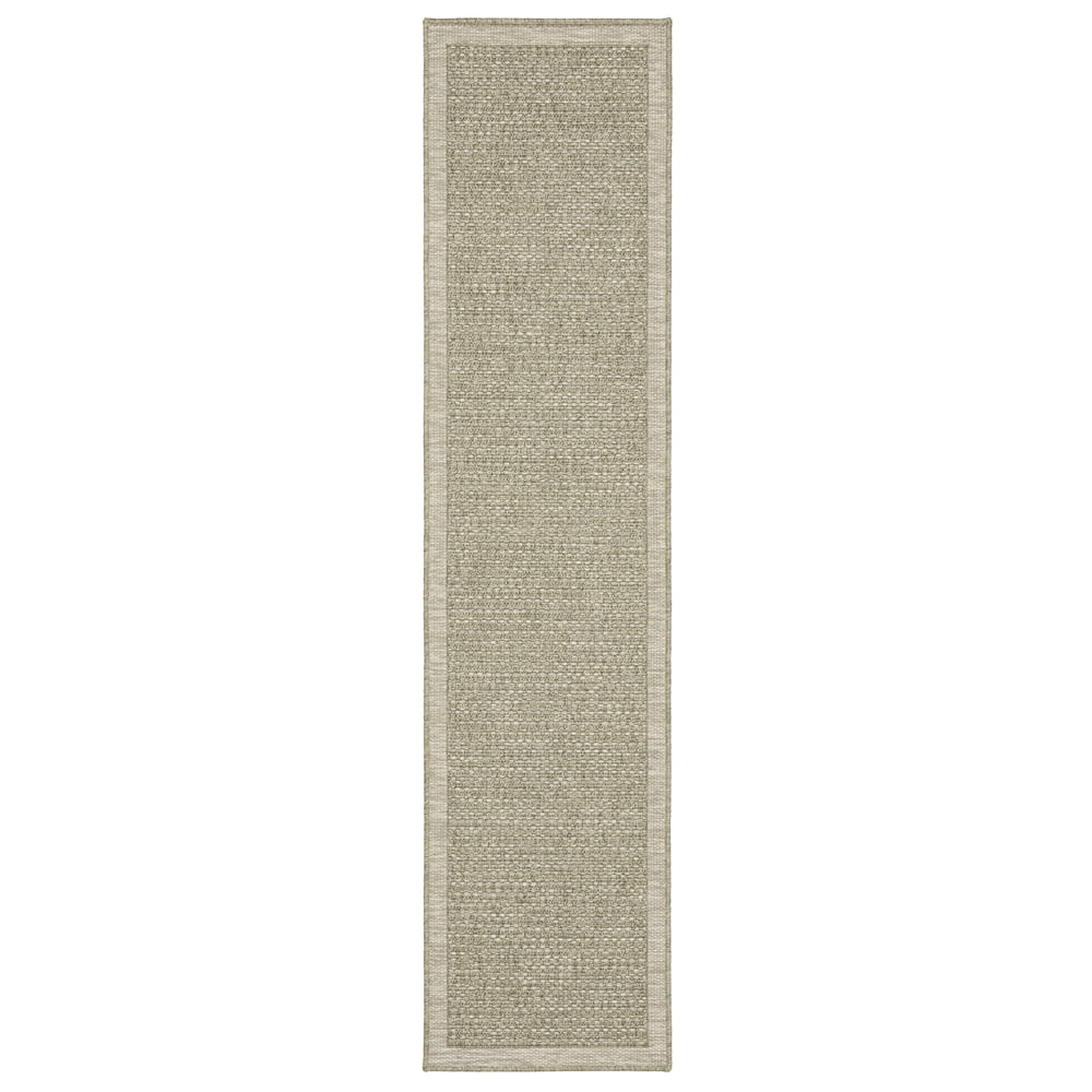 Oriental Weavers Tortuga Indoor/Outdoor Rug - TR12A - 7'10" x 10' - in Light Brown - Classic Casual Style, Water, Stain and Fade Resistant, Hose Clean, Patio, Outdoor Living Area Rug