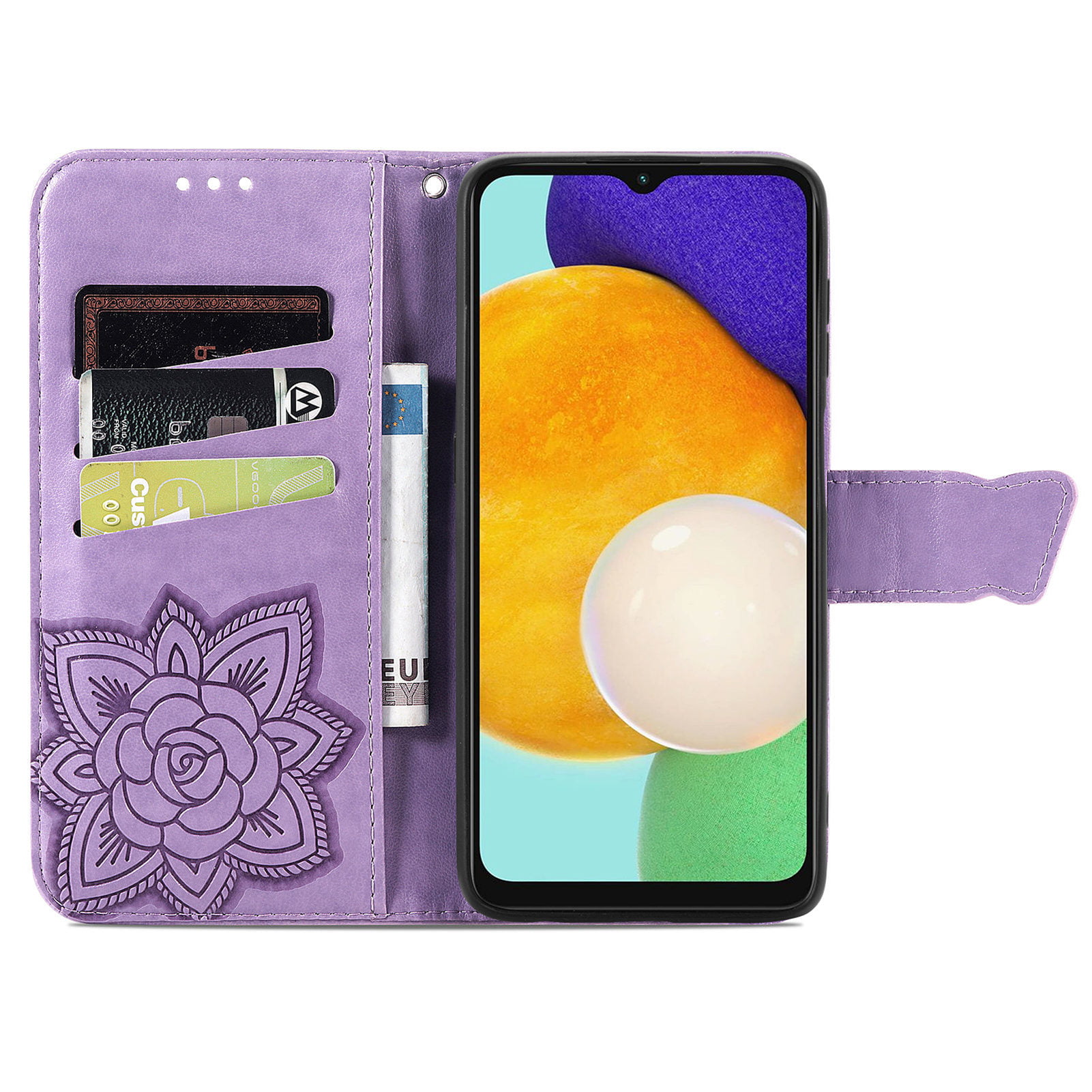 Buy Teletel Butterfly Pu Leather Flip Cover With Card Holder Wallet Case, Mobile Case