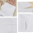 thumbnail image 4 of MHFRRA Sudadera deportiva de Manga Corta con Cuello Redondo y Color Liso para Mujer, Camiseta de Manga Larga Blanco, 4 of 7