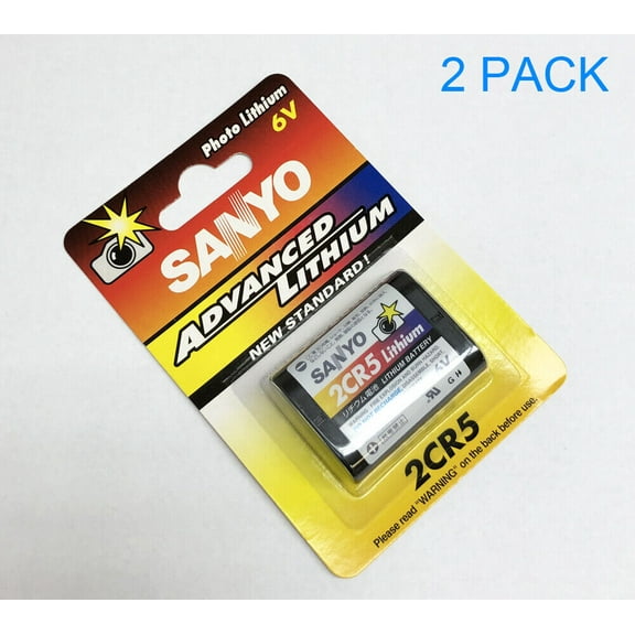 SANYO 2CR5 LITHIUM BATTERY - 6V PHOTO LITHIUM BATTERY (2 PCS)