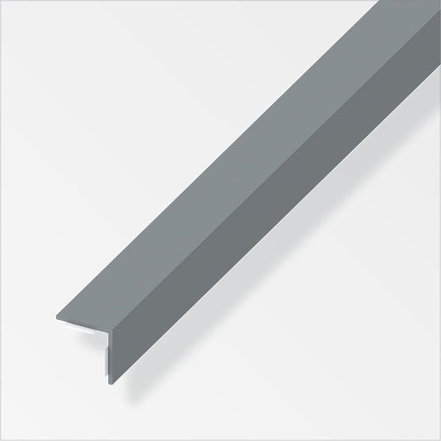 Ángulo 20x20x1.0mm, autoadherible, PVC gris, 1m