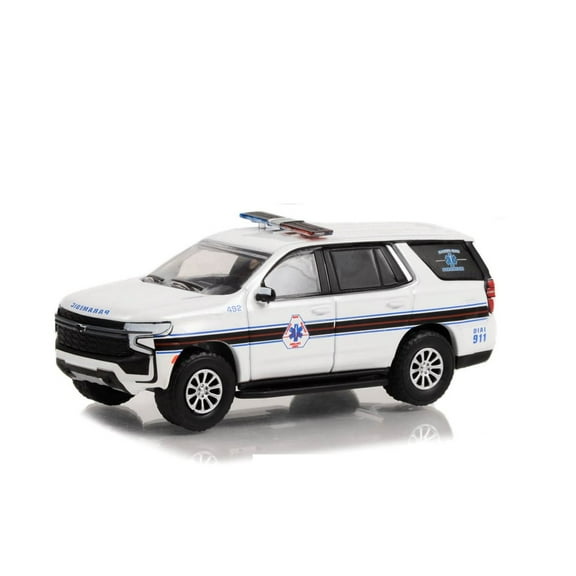 2021 Chevy Tahoe, White - Greenlight 67040F/48 - 1/64 Scale Diecast Model Car