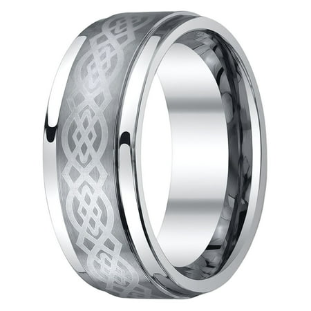 Men S Tungsten 8mm Celtic Knot Wedding Band Mens Ring Men S Tungsten 8mm Celtic Knot Wedding Band Mens Ring