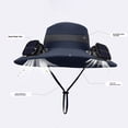 thumbnail image 7 of Kugisaki Sun Hat with Fans Solar Power Fan Wide Brim Sun Hat Fishing Essentials for Hiking Beach Summer Outdoor, 7 of 7