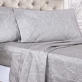 thumbnail image 6 of BNM Italian Paisley Cotton Blend Sheet Set, Twin, White, 6 of 7