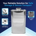 thumbnail image 3 of | 1 L F-Style Metal Can | F-Style Reusable Metal Can | Tin Plated Steel Can | Screw Cap Included (Empty Can) Can With  Opening | Case of 24, 3 of 10