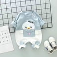 thumbnail image 1 of Monos para recién nacidos, monos Unisex de manga larga de otoño para caballero, ropa de algodón para bebés, trajes para niños y niñas, disfraz Infantil de 3 a 18M y 3M Gao Jinjia LED, 1 of 2