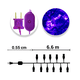 thumbnail image 4 of Serie de Luces La Merced  Led Morada 100 Focos 8 Funciones Cable Morado 7 m Serie Decorativa, 4 of 6