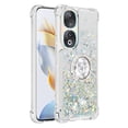 thumbnail image 2 of Funda para Honor 90 5G con Brillo Líquido Flotante, Purpurina, Parachoques y Anillo Giratorio Soporte, 2 of 5