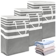 thumbnail image 2 of CNKOO 3Pcs Laundry Basket with Handle 75L Canvas Laundry Hamper Foldable Laundry Washing Bin Waterproof Laundry Basket Hamper Multifunctional Clothes Storage Hamper for Laundry Bathroom B, 2 of 11