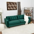 thumbnail image 4 of Ophelia Mid Century Modern Furniture Style Green Velvet Living Room Couch, 4 of 7