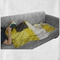 thumbnail image 6 of Grey and Yellow Soft Flannel Fleece Throw Blanket, Abstract Grunge Style Brushstrokes Painting Style, Cozy Plush for Indoor and Outdoor Use, 60" x 80", Grey Yellow, by Ambesonne, 6 of 6