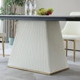 thumbnail image 5 of Montary 7 Piece Dining Room Set, Modern Dining Table and Chairs Set, Sintered Stone Dining Table Set for 6, White Marble Dining Table with 6 Chairs for Kitchen, Dining Room, 5 of 9