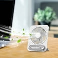 thumbnail image 3 of Diceymbol Rechargeable Portable Card Fan Featuring Digital Display, 3 Wind Speeds, Silent Operation, Slim Transparent Body with Handle, Desktop or Hanging Use, Perfect for Office and Outdoor, 3 of 5
