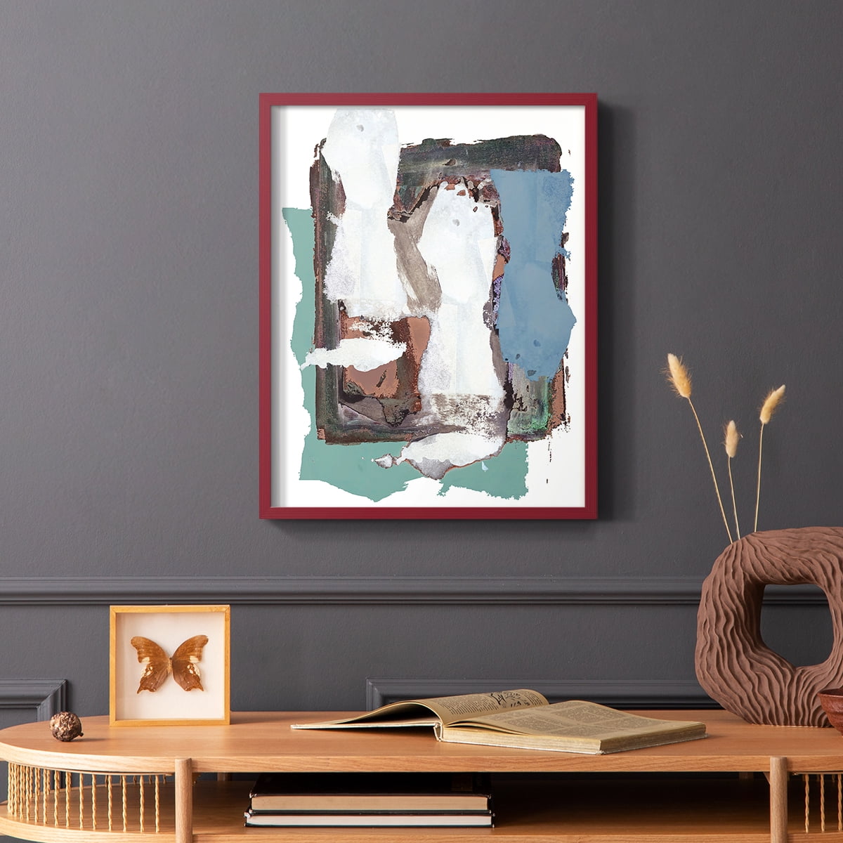 Brights Soft Wash I Framed Print in Red Solid Wood Framed Print No Nail Hanging