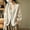 Beige, variant on Women’s Lightweight Cotton Linen Open Front Duster Cardigan, Loose Long Sleeve Beach Cover Up Outerwear Purple L