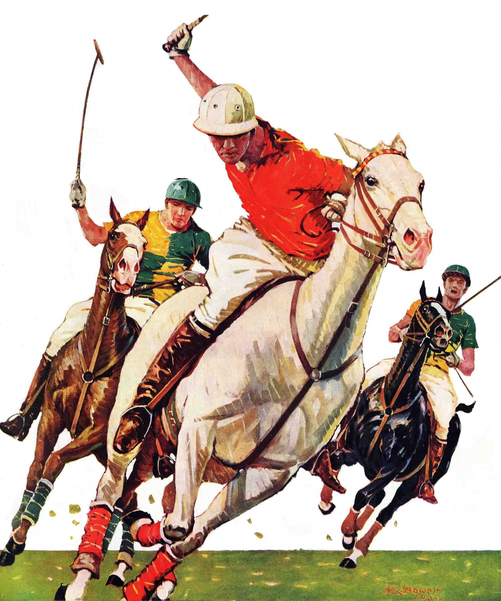 Marmont Hill Polo Match by Maurice Bower Painting Print on Canvas