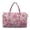 Art Pink Bohemian Flower, variant on Travel Duffel Bag Lightweight Quilted Duffel for Women Men Camo Green Frog Print Weekend Bags with Zipper Pocket Carry On Luggage Bags Gym Bag Organizer