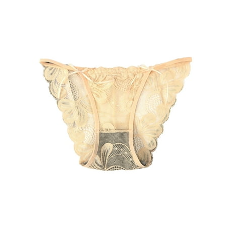YANHAIGONG Briefs For Women Briefs Women Women s Sexy Underwear Low-Rise Panties Silky Comfy Threaded Lace Body Thong