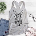 thumbnail image 2 of Hip Hop Ya Don't Stop Rabbit Tank Top, Ladies Racerback Tank Top, Easter Tank, Bunny Hipster Rabbit Tank, Silver Gray, X-Large, 2 of 3