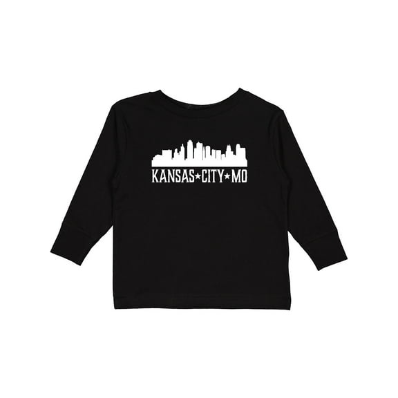 Inktastic Kansas City Missouri Skyline MO Cities Boys or Girls Long Sleeve Toddler T-Shirt