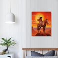 thumbnail image 3 of Nawypu Wall Art Canvas Framed End Of The Trail Native Indian Modern Print Posters Vintage Canvas Paintings Wall Decor For Cafe Farm Bedroom Bathroom Theater Framed, 3 of 4