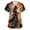 Yellow, variant on Halloween Scrub Top Women V Neck Witch Print Nurse Work Shirts with Functional Pockets, M