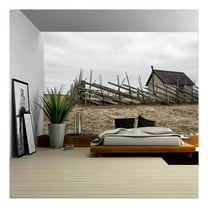 wall26 - Old Farmhouse in The Field Island of Gotland, Sweden - Removable Wall Mural | Self-Adhesive Large Wallpaper - 100x144 inches