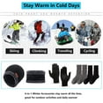 thumbnail image 3 of Winter Beanies Gloves Scarf Sock Sets for Men Fleece Lined Skull Cap Neck Warmer Touch Screen Gloves and Thicken Socks Set, Black, 3 of 7