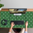 thumbnail image 4 of Long Mouse Pads for Desk,Green Christmas Snowflake Pattern Desk Mats on Top Of Desks, Desk Mouse Pad Extra Large with 3mm Non-Slip Base and Stitched Edge for Gaming,Office,Work,Home 47.3x23.6in, 4 of 5