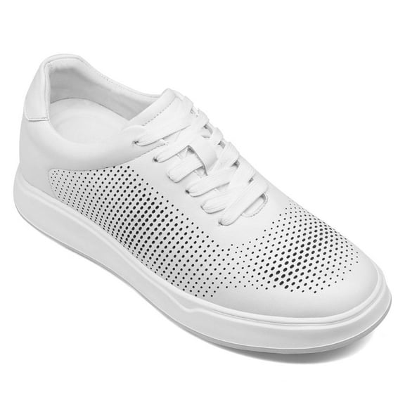 CMR CHAMARIPA Tall Men Shoes - Breathable White Sneakers Increase Height For Men 7CM / 2.76 Inches