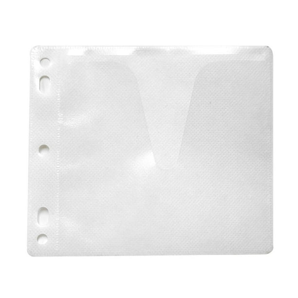 200 Pack Non Woven CD DVD Disc Single Side White Binder Sleeve Plastic